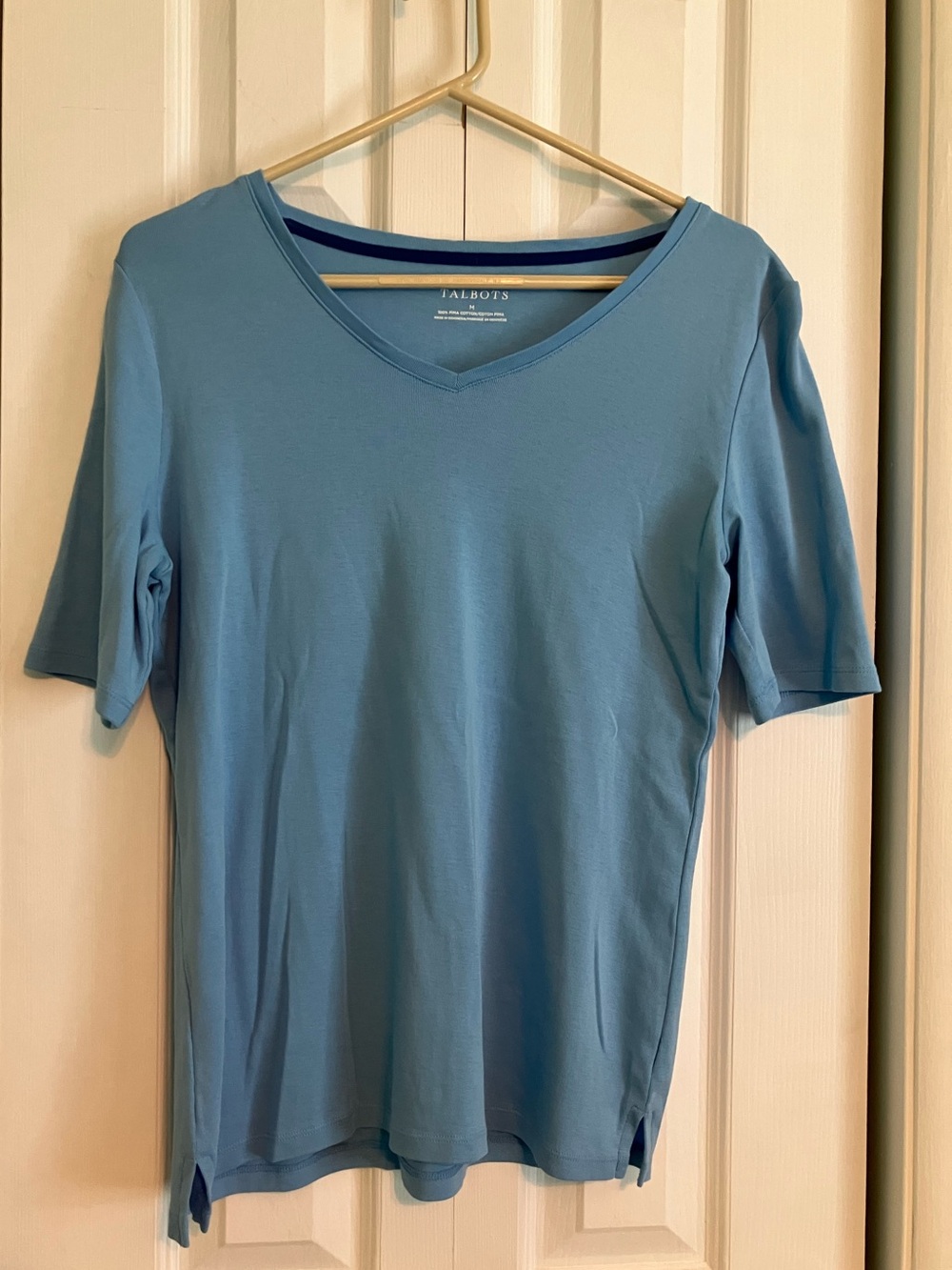 Talbots Light Blue V-Neck Tee